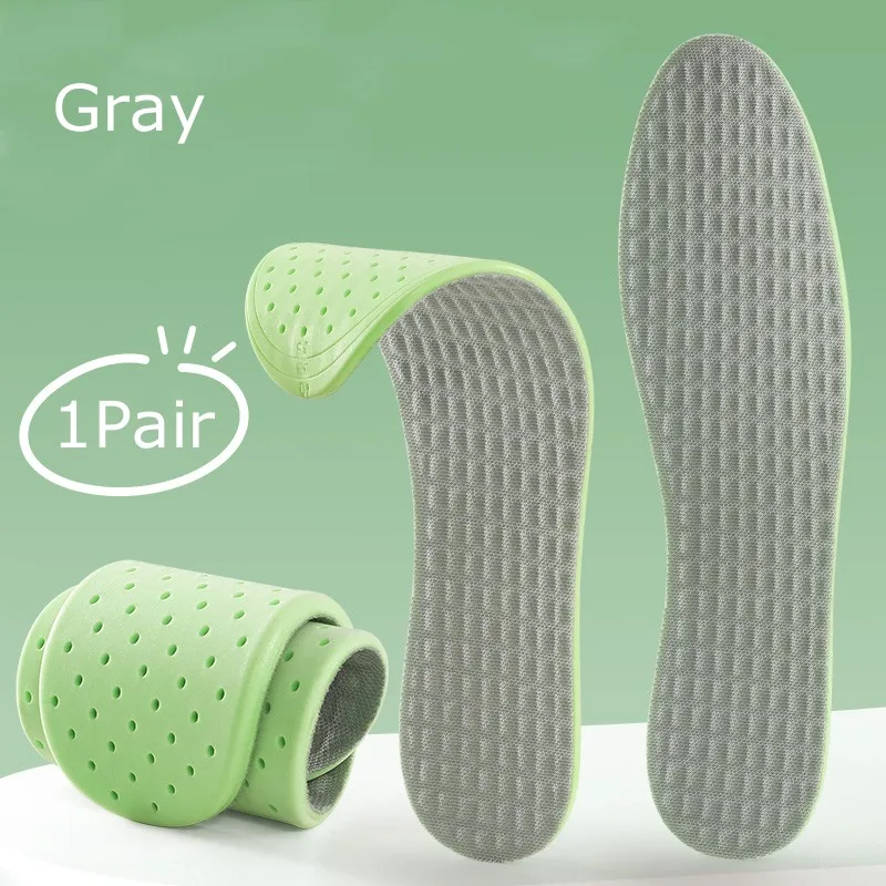 Sports Deodorant Insoles for Shoes Soft Comfortable Running Breathable Shock Absorption Insole for Feet Men Women Shoe Sole Pads