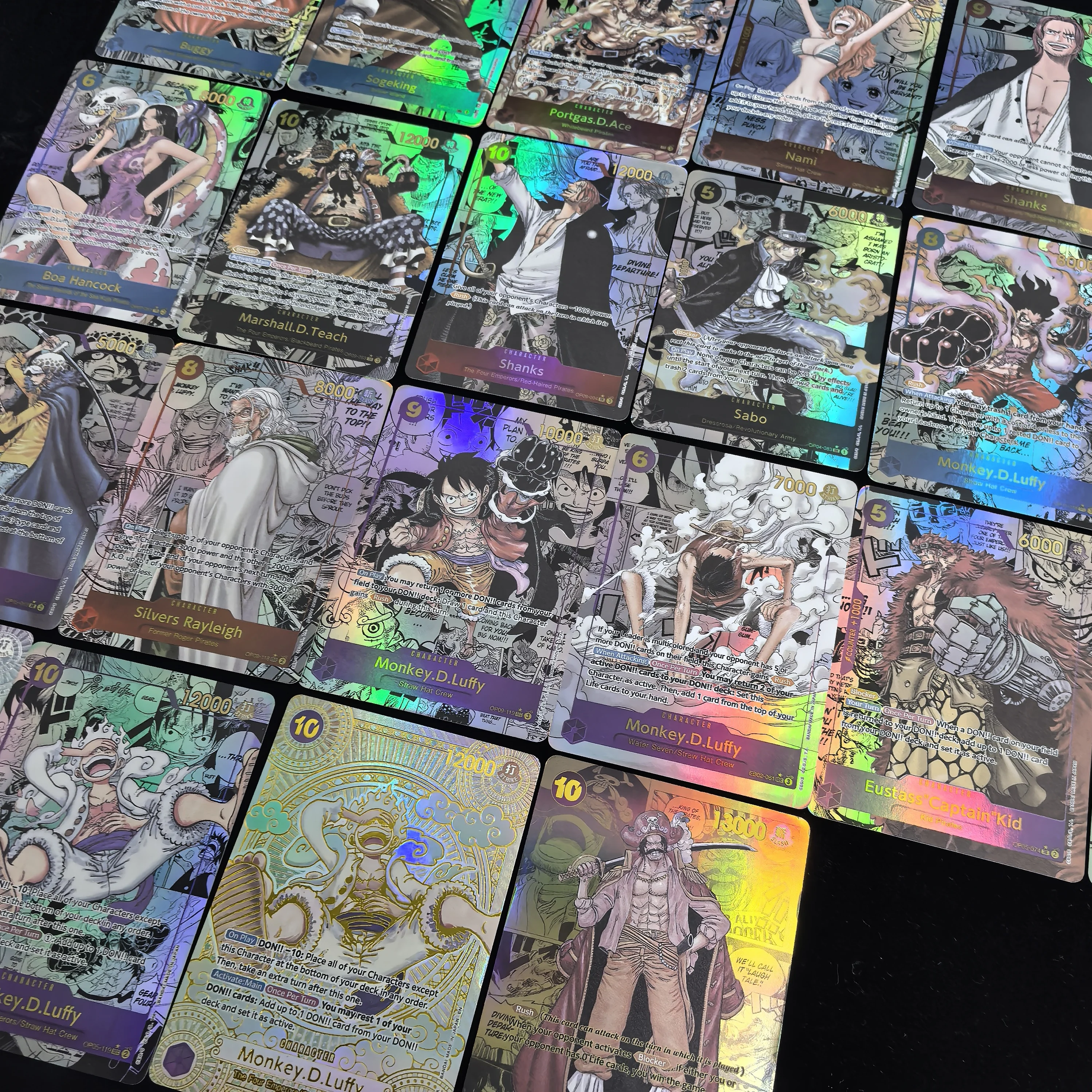 22Pcs/Set OP01-OP11 OPCG ONE PIECE Collection Card Roronoa Zoro Monkey D. Luffy Sabo Nami GOLD.ROGER DIY English Version Gift