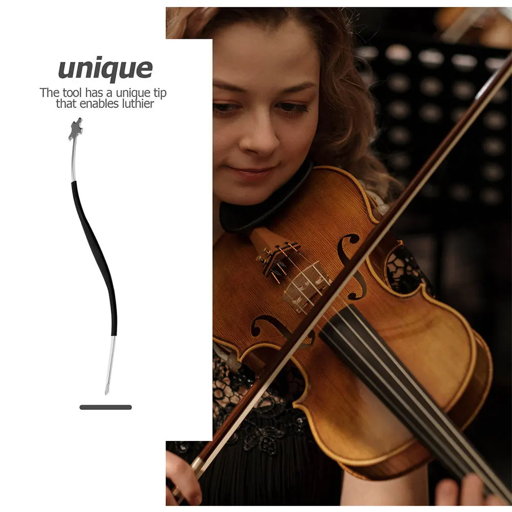 

2Pcs Cello Sound Post Setter Metal Tool Durable Cello Sound Post Setting Tool Instrument Repair Luthier Precision Adjustment