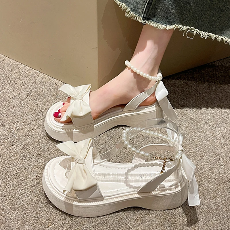 Med Open Toe Fashion Womens Shoes 2024 Clogs Wedge Clear Heels Beige Heeled Sandals Buckle Strap Medium Peep Luxury Platform Com