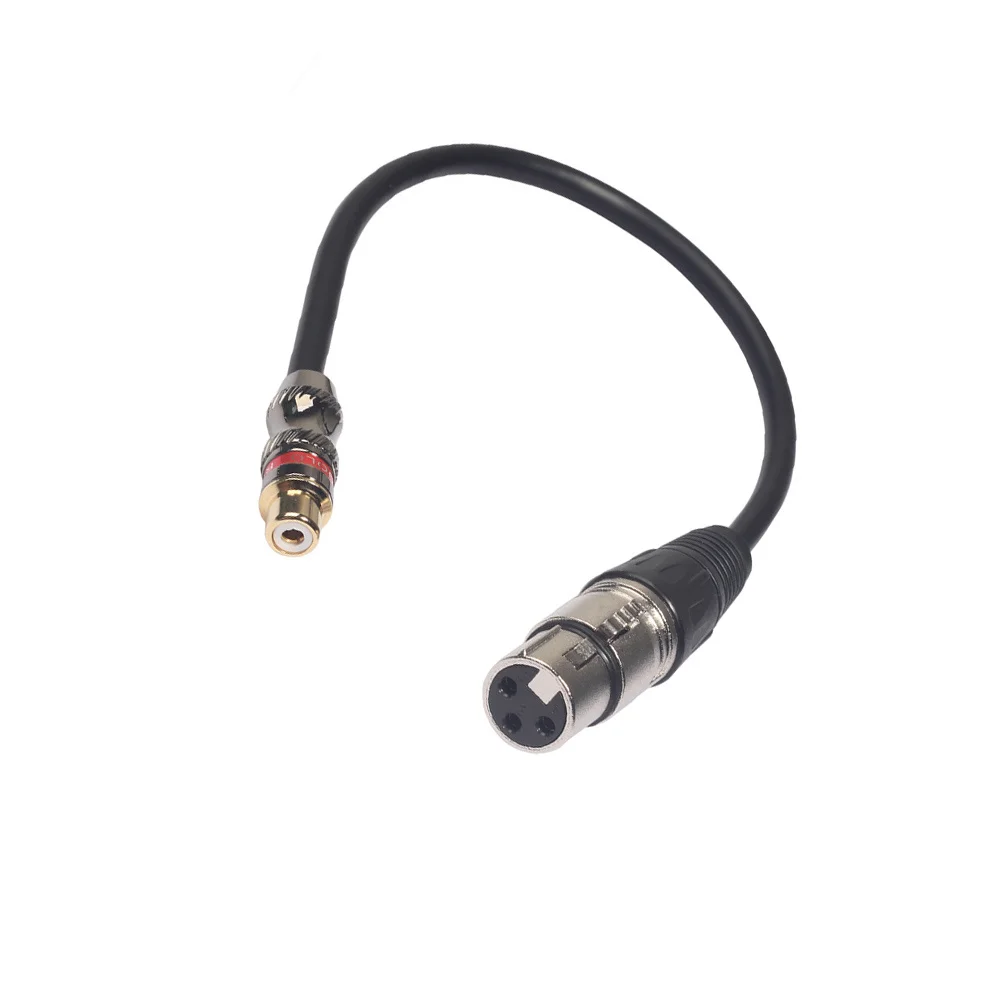

30cm Audio Cable Rca to Xlr Adapter for Speaker Amplifier Microphone Tr026k18-03 Black Strong and Reliable Audio Cable