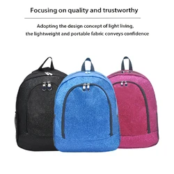 Unisex Glitter Material Mochila, Saco de armazenamento, Organizador impermeável e anti-incrustante, Grande capacidade