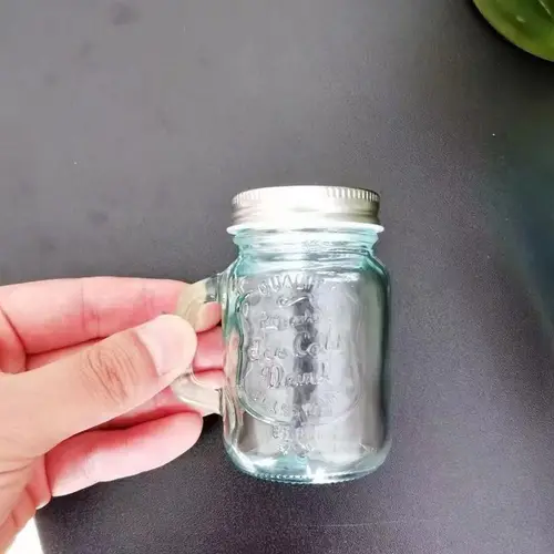 미니 빈 잼 꿀 항아리 휴대용 누출 방지 커피 우유 주스 병, 유용한 레드 와인 보관 유리병, 120ml 