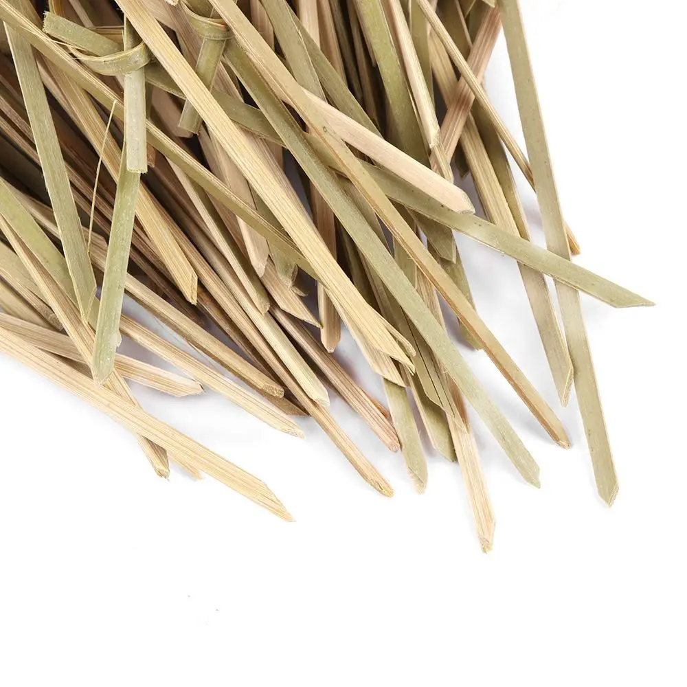 100pcs Household Disposable Cocktail Picks Party Decoration Kitchen & Bar Bamboo Knot Skewers Bar Tool Barbeque Bamboo Knot