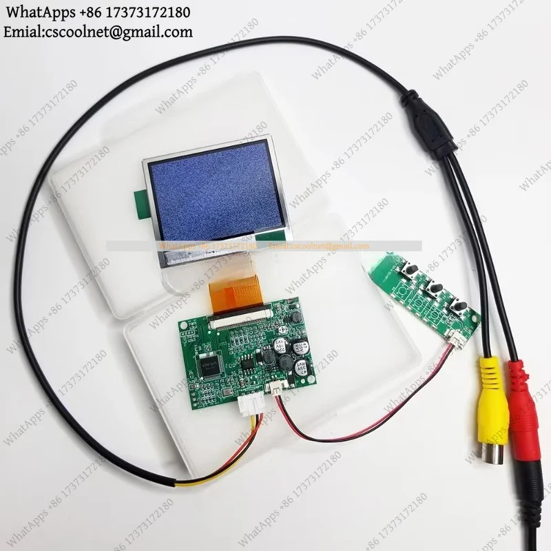 2.4 Inch A024CN02 TFT LCD Display Module 4:3 480*234 NTSC/PAL AV RCA No Signal Snowflake Display for Drones Vehicle Screen CCTV