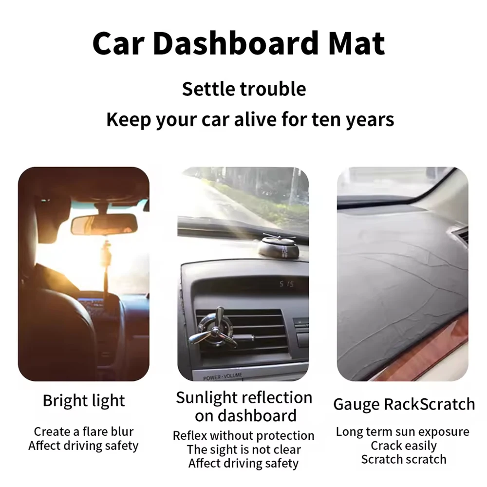 Car Dashboard Mat Dash Cover Pad Custom for For Mercedes-Benz E Class E280-E400 1996-2003 1997 Nonslip Cape Sunshade Accessories