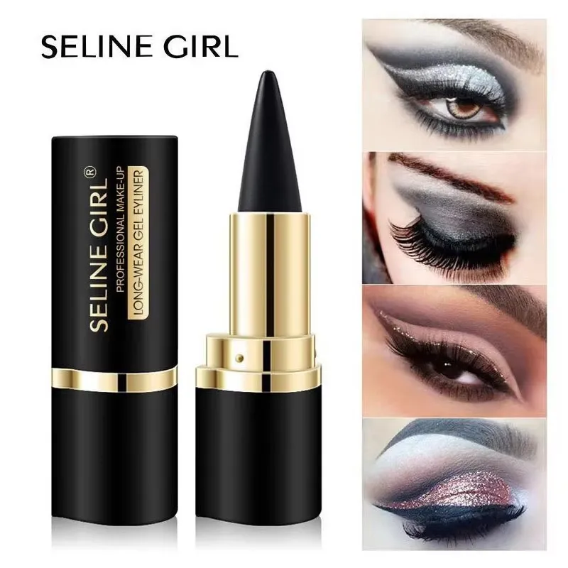 4-kleuren waterdichte eyeliner sneldrogend langdurige eyeliner crème niet-vlekkende eyeliner make-up ogen cosmetica tool.