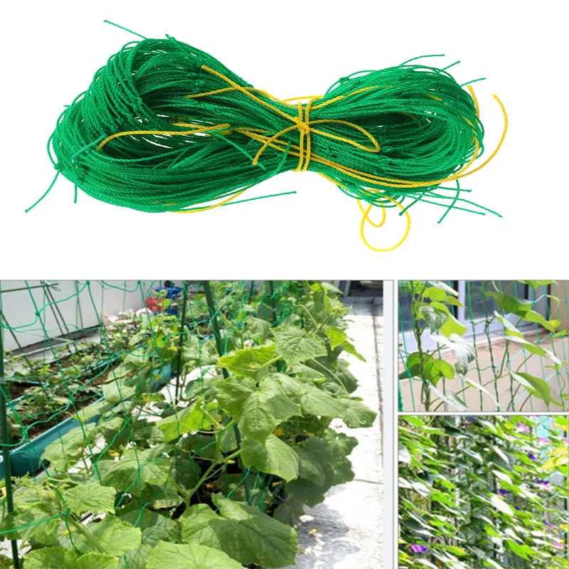 Plastic Plant Support Cage Climbing Net Net Ropes Garden Plant Support Trellis Flowers support Green Garden Decor