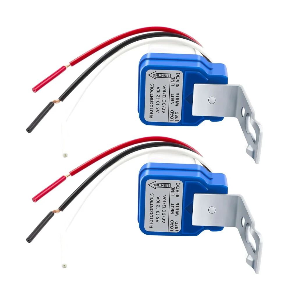 2/1pcs Automatic On Off Photocell Street Lamp Light Switch Controller DC AC 220V 50-60Hz 10A Photo Control Photoswitch Sensor