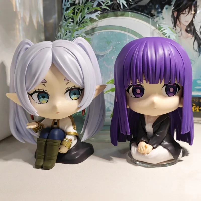 

Bandai Original Frieren: Beyond Journey End Frieren Fern Сидящая поза Кукла Q Версия Kawaii Аниме Фигурка Подарок на день рождения Игрушка
