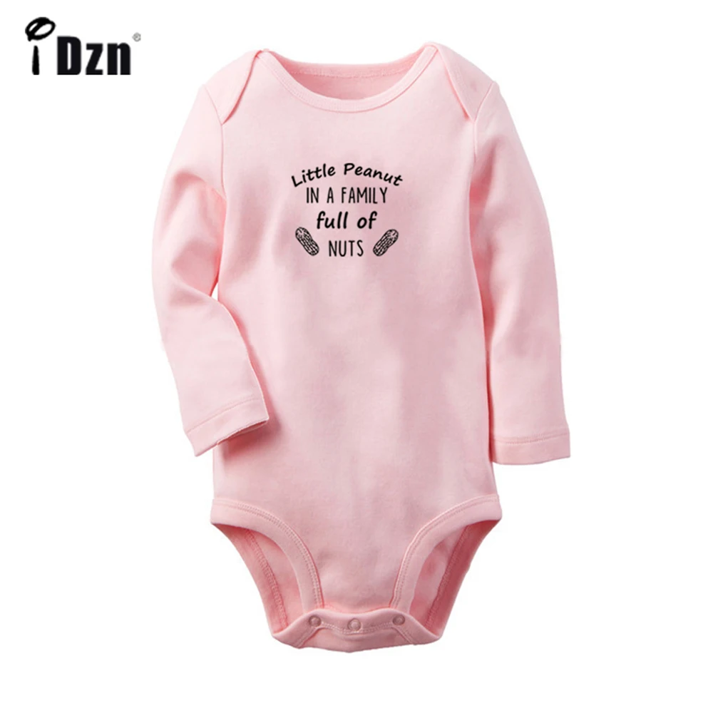 Little Peanut - Funny Gifts for New Family's Cute Baby Rompers Baby Boys Girls Fun Print Bodysuit Infant Long Sleeves Jumpsuit