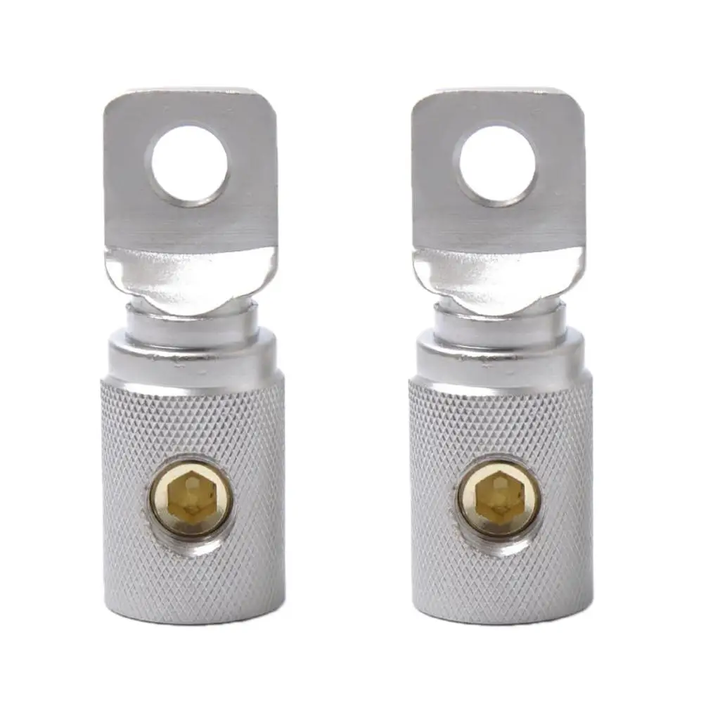 2 Pieces Heavy Duty 0 Gauge Screw Wire Coupler Butt Ring Terminal Connectors