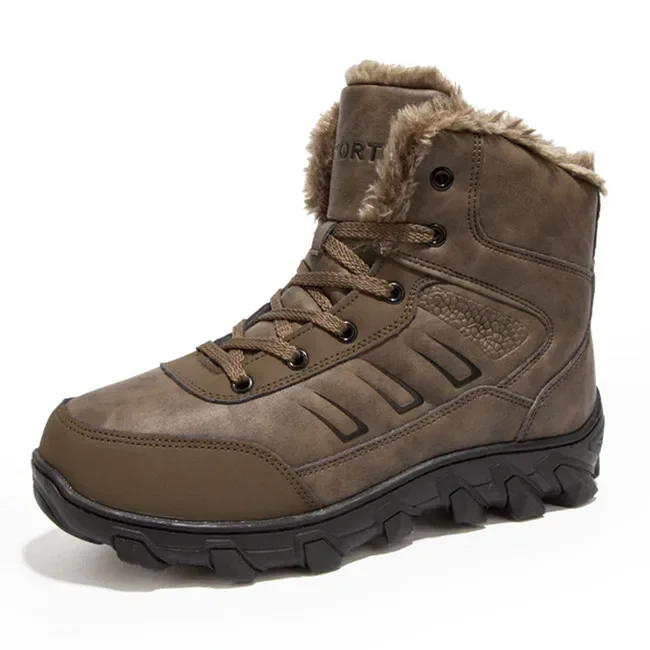 2023 neue Männer Stiefel Winter Outdoor Sneakers Herren Schneeschuhe halten warm Plüsch Stiefel Plüsch Knöchel Schnee Arbeit Freizeit schuhe