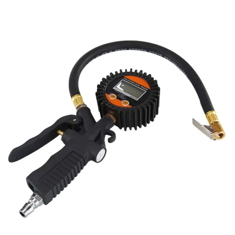 

Tire Inflator Nozzle With Gauge Air Chuck With Pressure Gauge Tire Deflator With Large Dial Design Shockproof Gauge For Car Tire