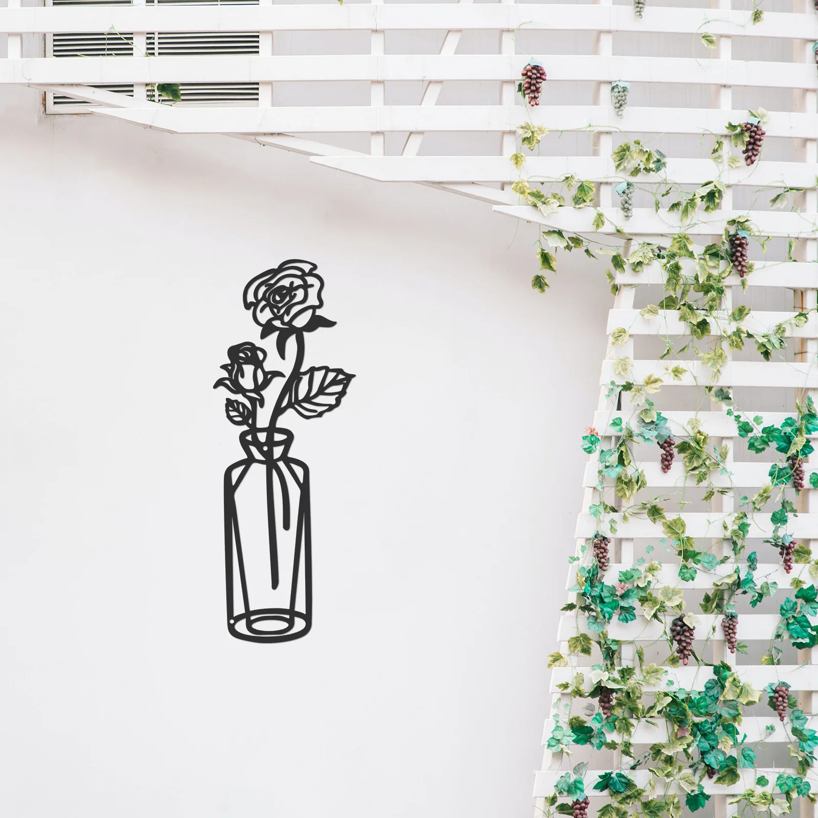 

Creative Iron Flower Wall Art Decor Unique Metal Hanging Ornament Iron Flower Wall Decor Decoration for Home Metal Art Ornament