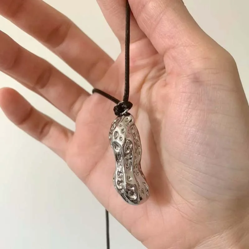 الإبداعية الفول السوداني قلادة قلادة جديدة سترة سلسلة حسن الحظ الميمون مجوهرات حبل سلسلة قلادة سحر الإكسسوارات هدية