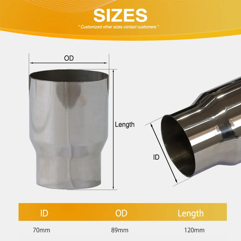 Silenciador de escape cromado de acero inoxidable para coche, embellecedor de cola trasera para la mayoría de los coches, tubo de punta