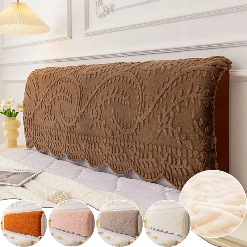 Fully Wrapped Plush Headboard Cover with High Elasticity Dirt Proof Headboard Home Decoration Spring New All Season Universal