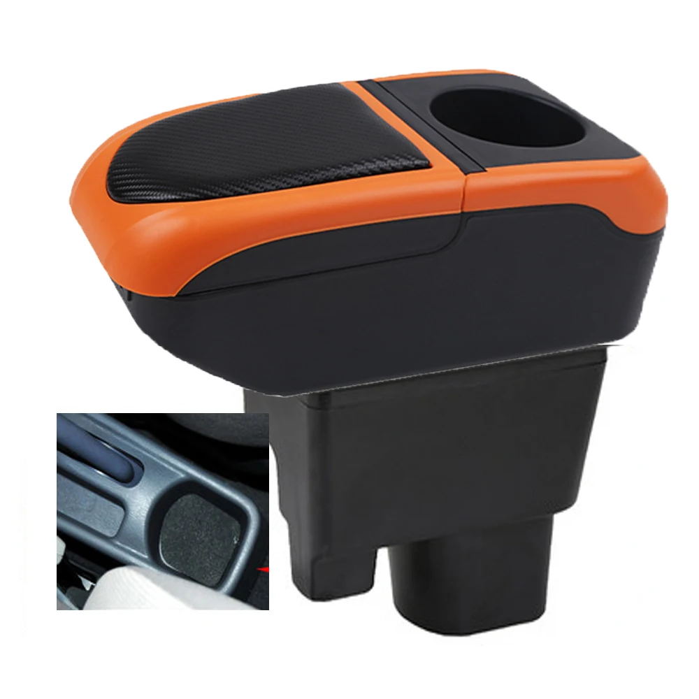 

For Car Geely MK Armrest Box Arm Elbow Rest Center Console Storage Case with Cup Holder USB Port