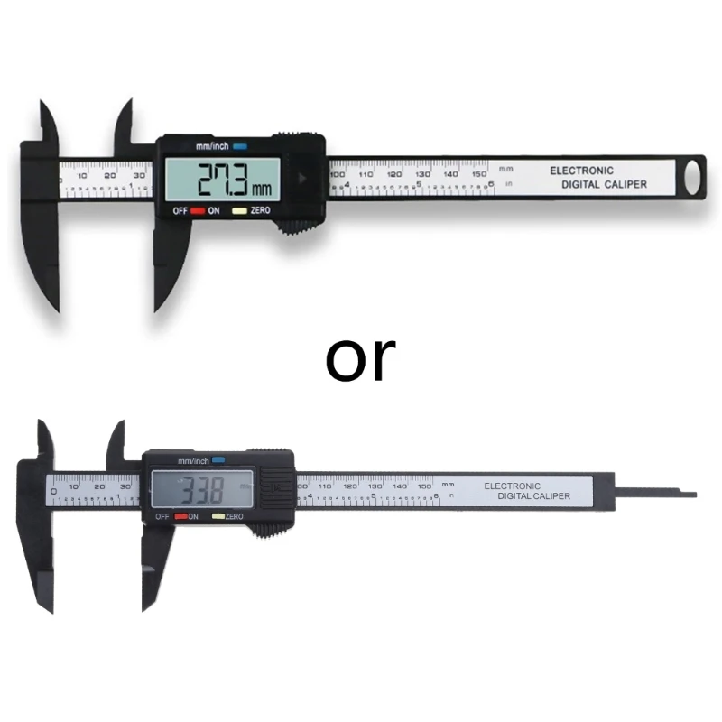 Electronic Digital Vernier Caliper 0-150mm/100mm Measuring Tools inch Metric Conversion Ruler