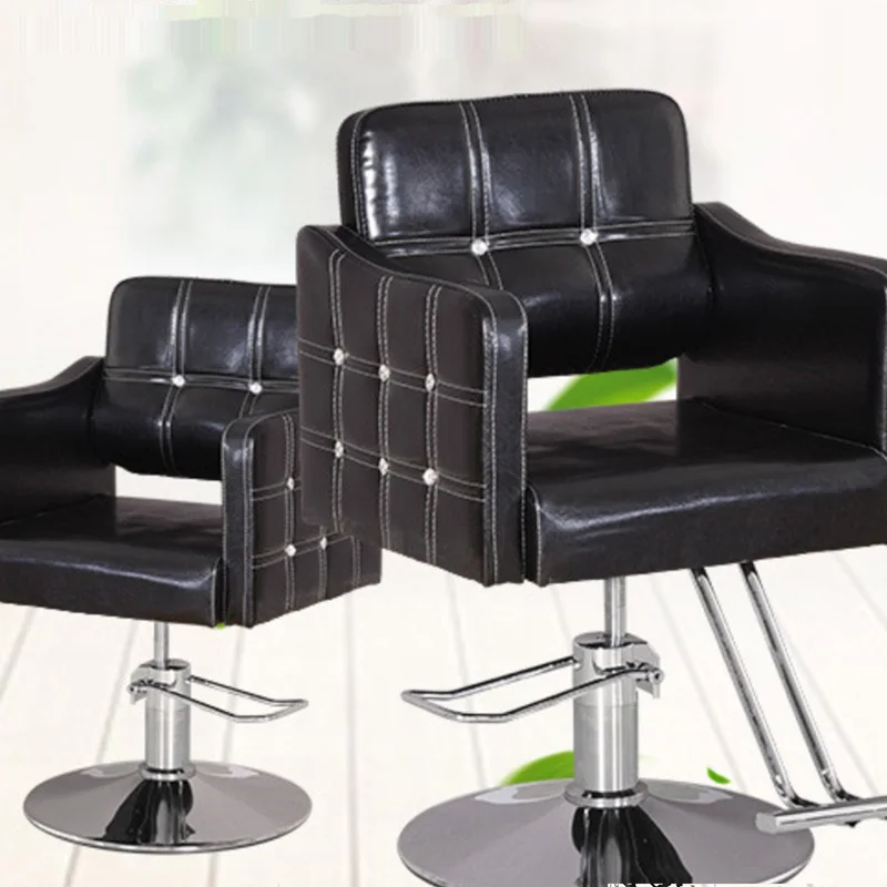 Cadeiras de barbeiro de luxo nórdico para salão, Lift Perm Chairs, Hair Dyeing Shave, Mobiliário comercial, FYBC, Especial, Especial