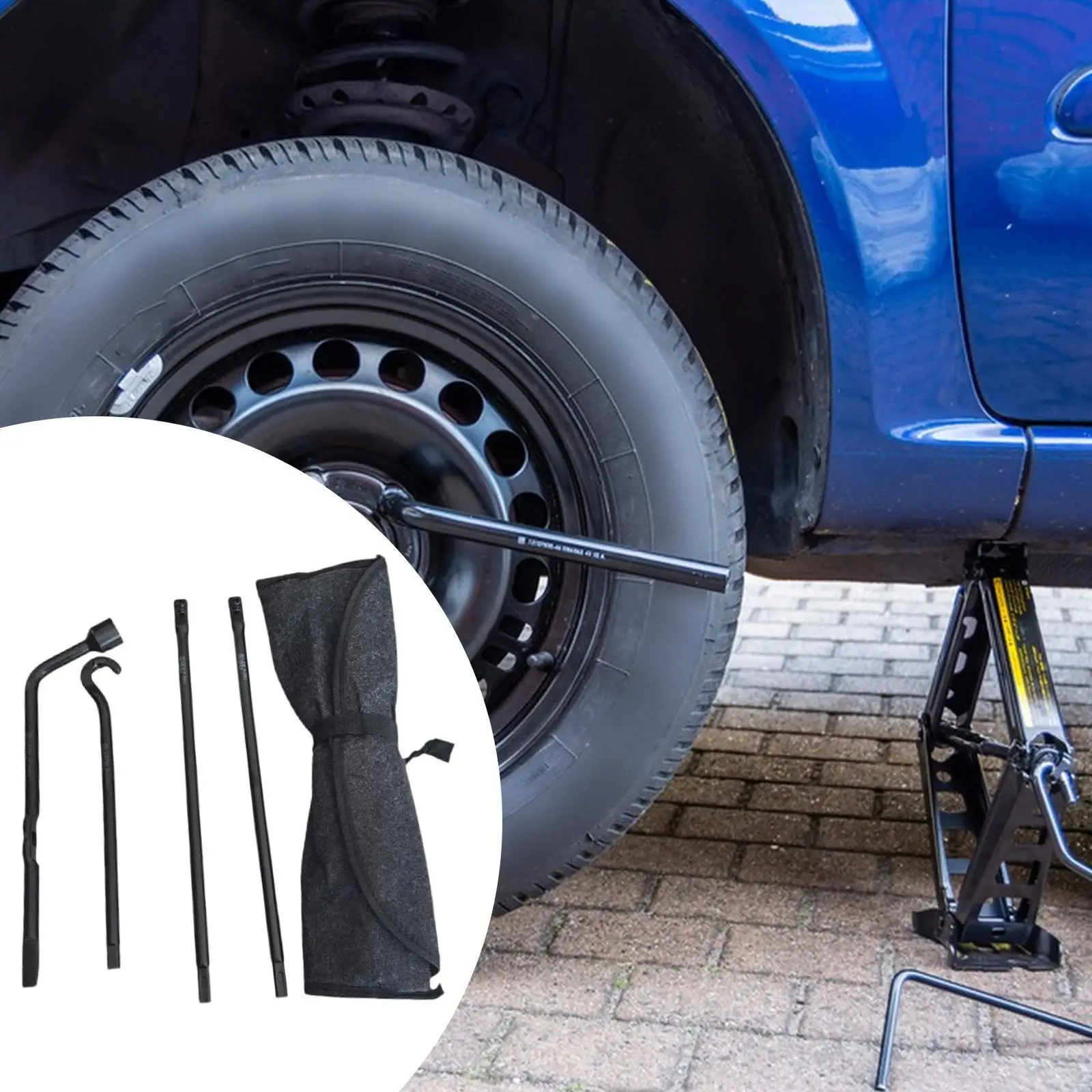 Heavy Duty Wheel Lug Wrench Set Manual Tire Changer Tire Removal Tool for Car Tyre Maintenance 2005-2013