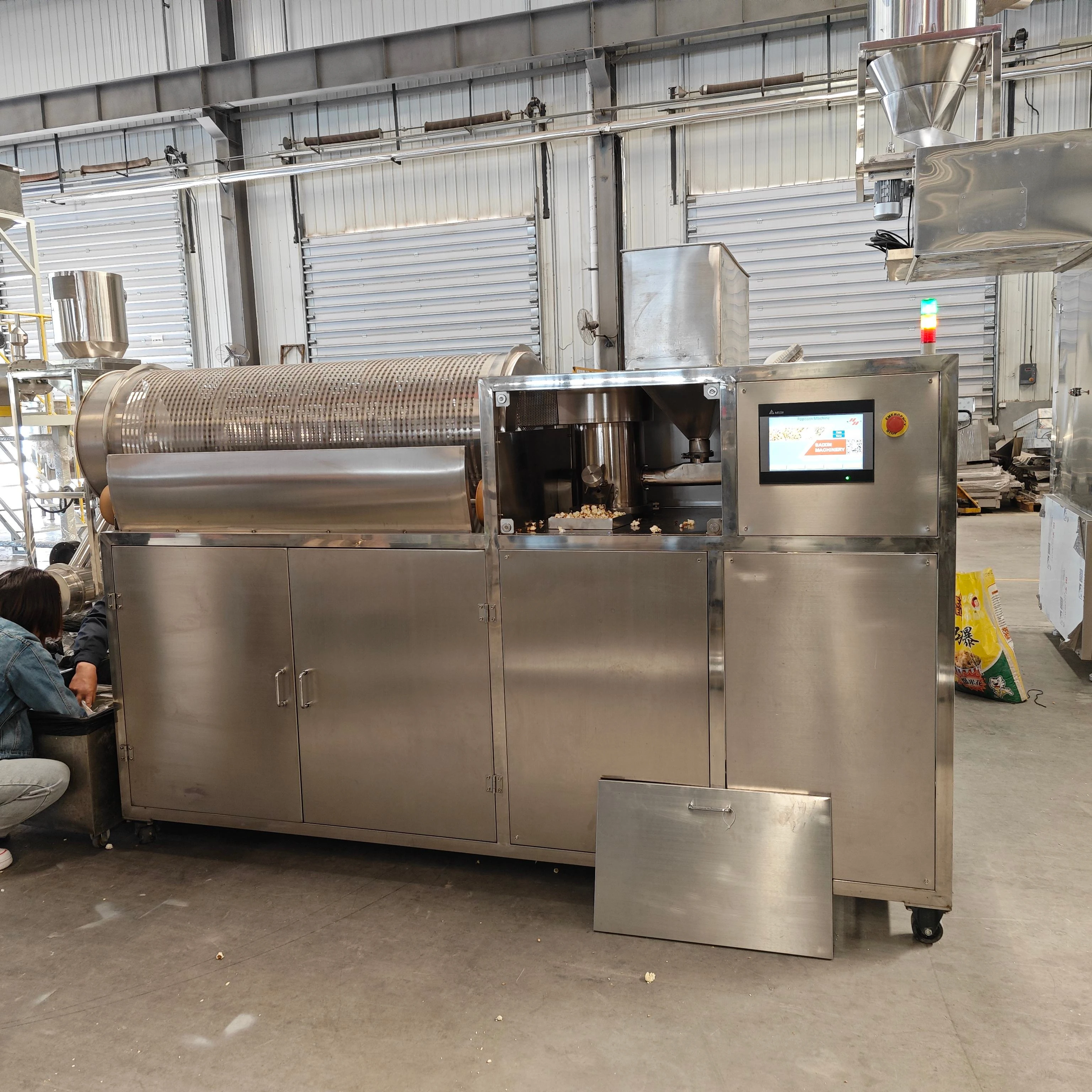 Full Automatic Popcorn Machine Industrial Caramel Popcorn Making Machine With CE Certification