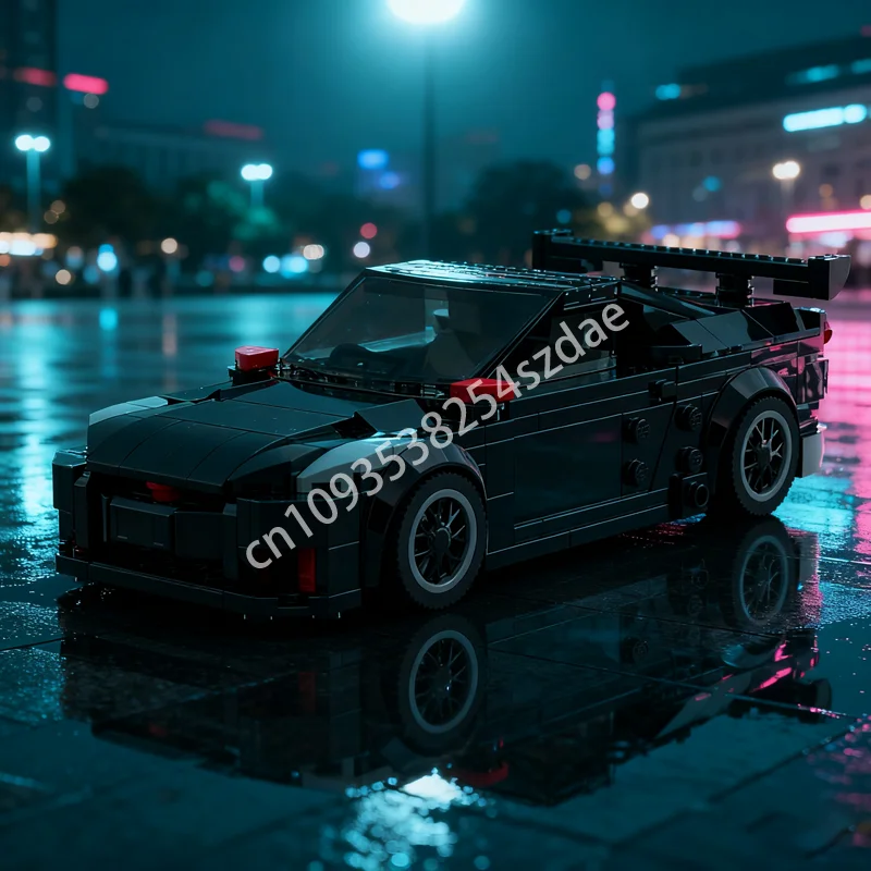 404 قطعة MOC نيسان GTRs أبطال المدينة السوداء نموذج اللبنات هدايا عيد الميلاد البناء لتقوم بها بنفسك لعبة إبداعية عيد ميلاد الطوب #1