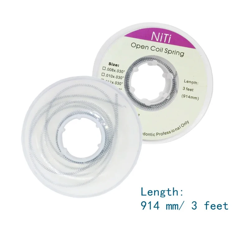 1Roll 3Feet/914mm Dental Orthodontic Niti Open Coil Spring 0.008/0.010/0.012/0.014 Ortodoncia Bracket Braces Archwires Products view 4
