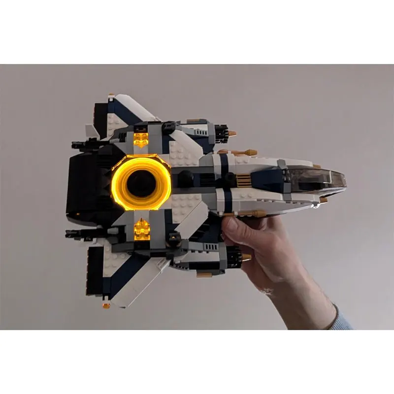 

Строительный блок MOC, серия «Космические войны», синий космический корабль, креативная модель кирпича, образовательная игрушка, подарки на день рождения MOC-213404, 1216 шт.