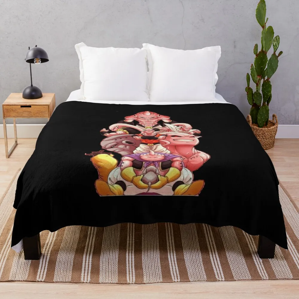 Majin boo Throw Blanket Kid'S Custom Dorm Room Essentials Blankets