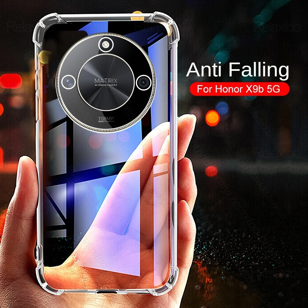 HonorX9b 5G Case Airbags Transparent TPU Soft Shockproof Phone Protective Back Cover For Honor X9b 5G 2023 ALI-NX1 6.78