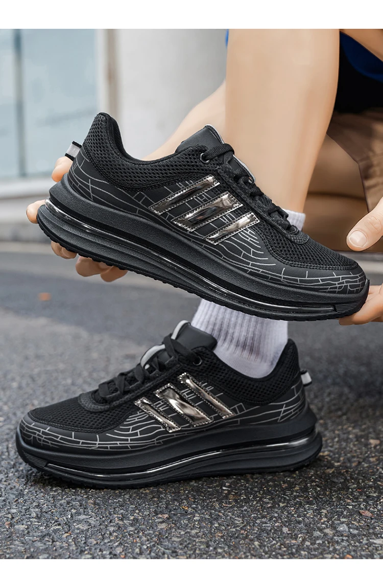 Modische Herren-Freizeitsneaker, atmungsaktives Obermaterial, leicht und strapazierfähig, ideal für Sport und den Alltag. – Detail 17
