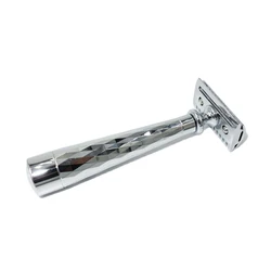 iRAZOR Twinkle Silver Double Edge Safety Razor for Men Wet Shaving Manual Beard Shaver with 10 Blades Barber Grooming Tools
