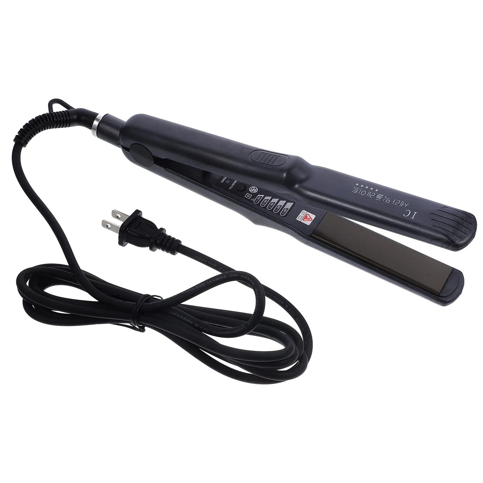 

1Pcs Hair Straightener Electric Hair Splint Portable Black Dual-Purpose Straight Curling Iron Steam Straightener Salon Home Us