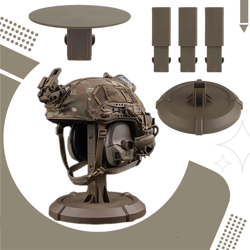 

Airsoft Helmet Display Rack Multifunctional Detachable Hat Organizer + Hunting Gear Holder for Tactical Military Fans collection