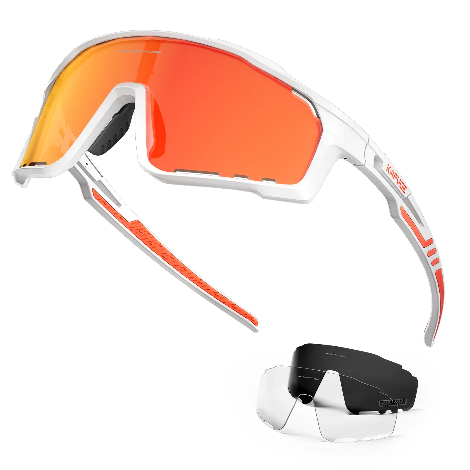 Kapvoe Polarisierte Radfahren Gläser Frauen Fahrrad Sonnenbrille Männer Outdoor Fahrrad Brille UV400 Brillen Sport Wandern Bergsteigen 6