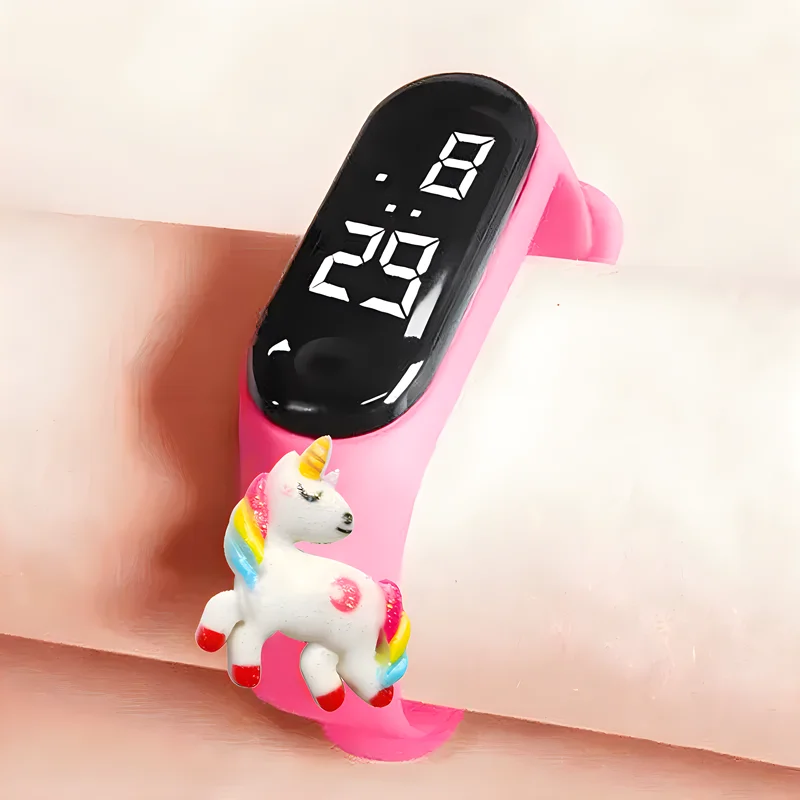 Cartoon Unicorn Watch for Kids Birthday Gift Outdoor Sports Waterproof Clock Bracelet Children Smart Touch Electronic Watch