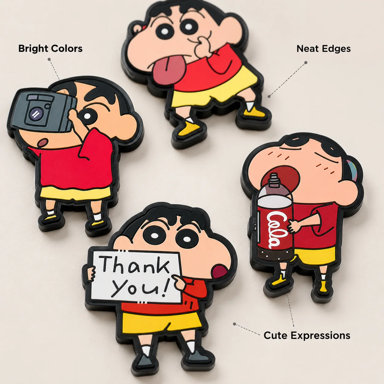Crayon Shin-chan Character Creative Magnetic Refrigerator Poster, Ins Entry Door Home Decor Poster view 3