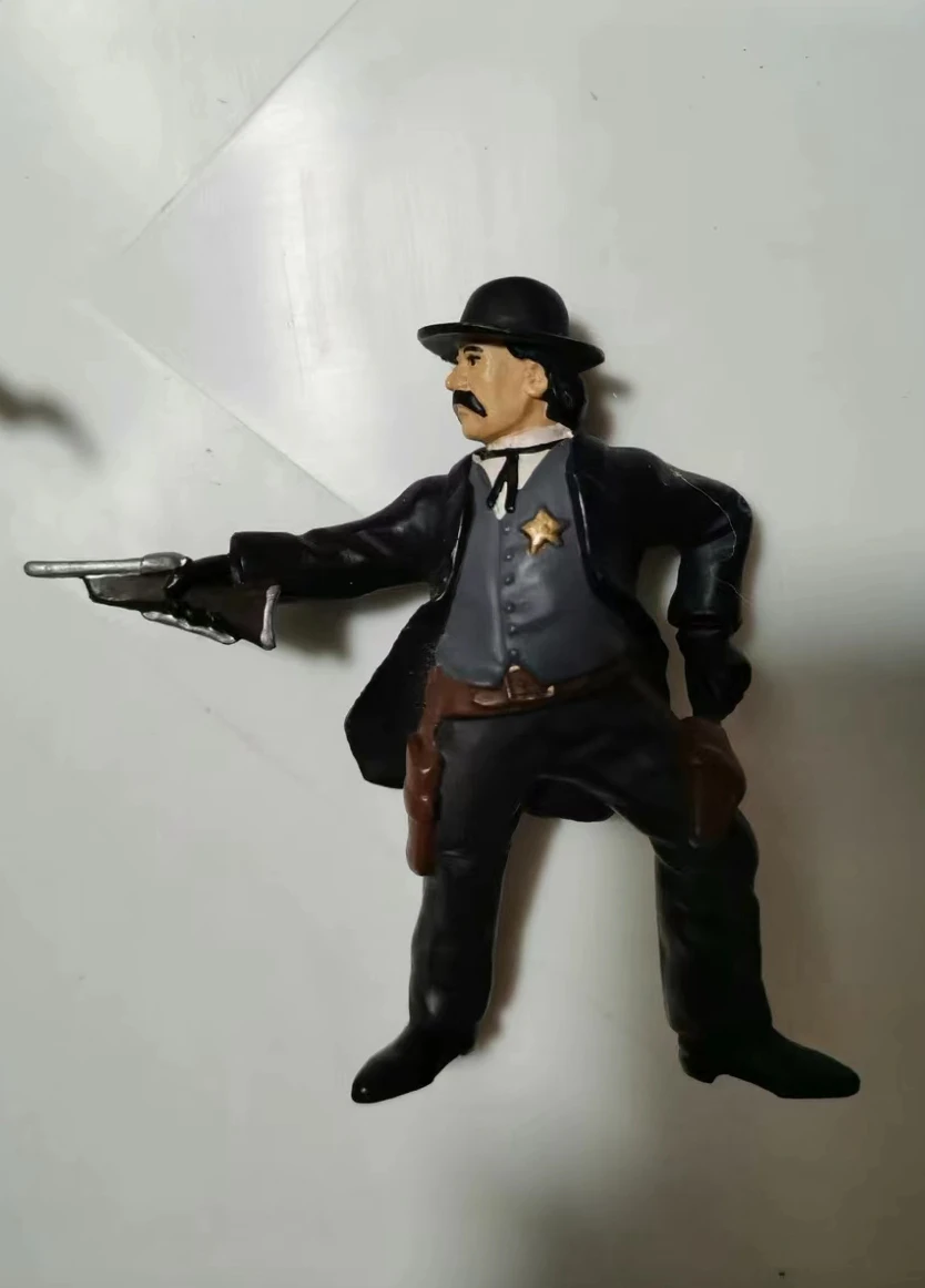 pvc figure model  toy    west  cowboy  corp detective   out of  print