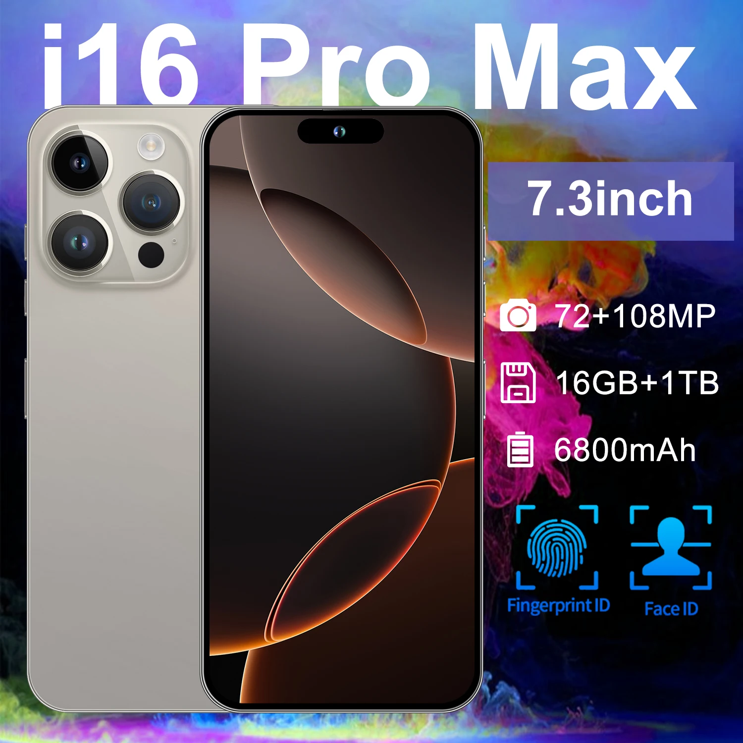 Erleben Sie das Original i16-Telefon 16 Pro Max 5G – Neu 2024 Ankunft 6,7 Zoll 16 GB + 1 TB