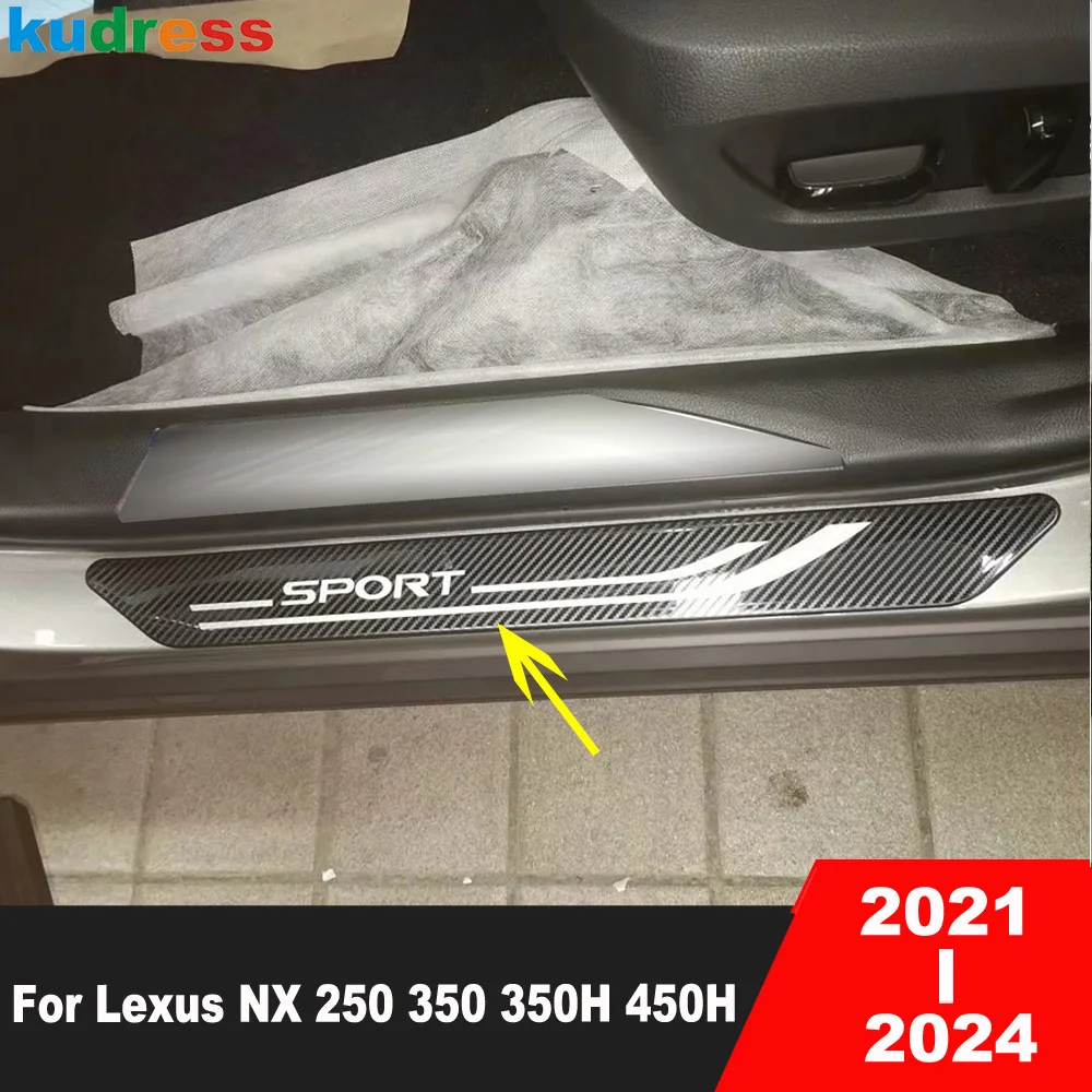 For Lexus NX 250 350 350H 450H 2021 2022 2023 2024 Steel Car Door Sill Scuff Plate Cover Trim Welcome Pedal Gurad Accessories