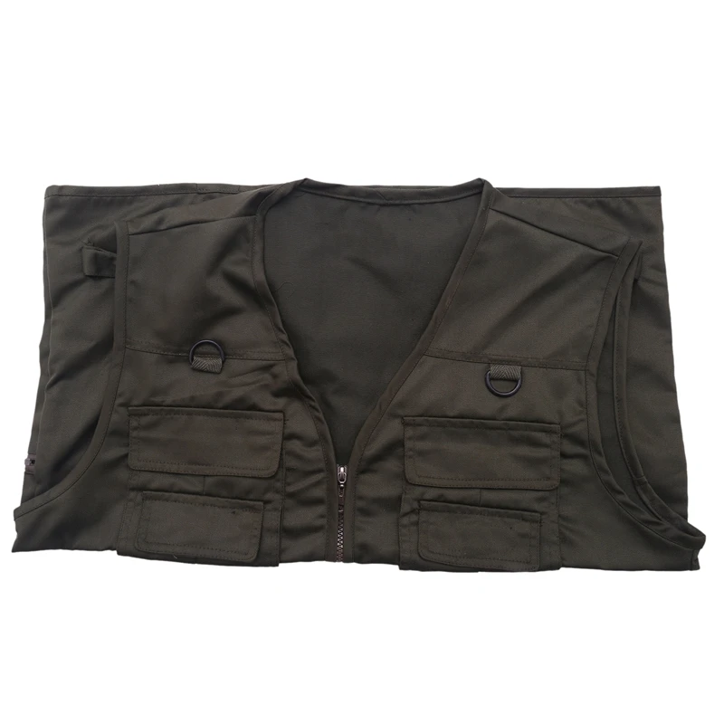 Men's Fishing Vest With Multi-Pocket Zip For Photography / Hunting / Travel Outdoor Sport