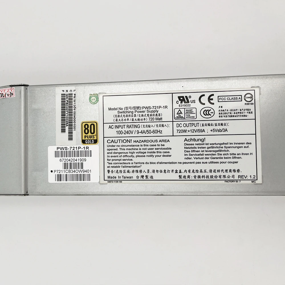 PWS-721P-1R For Supermicro Switching Power Supply 720W MAX Perfect Test
