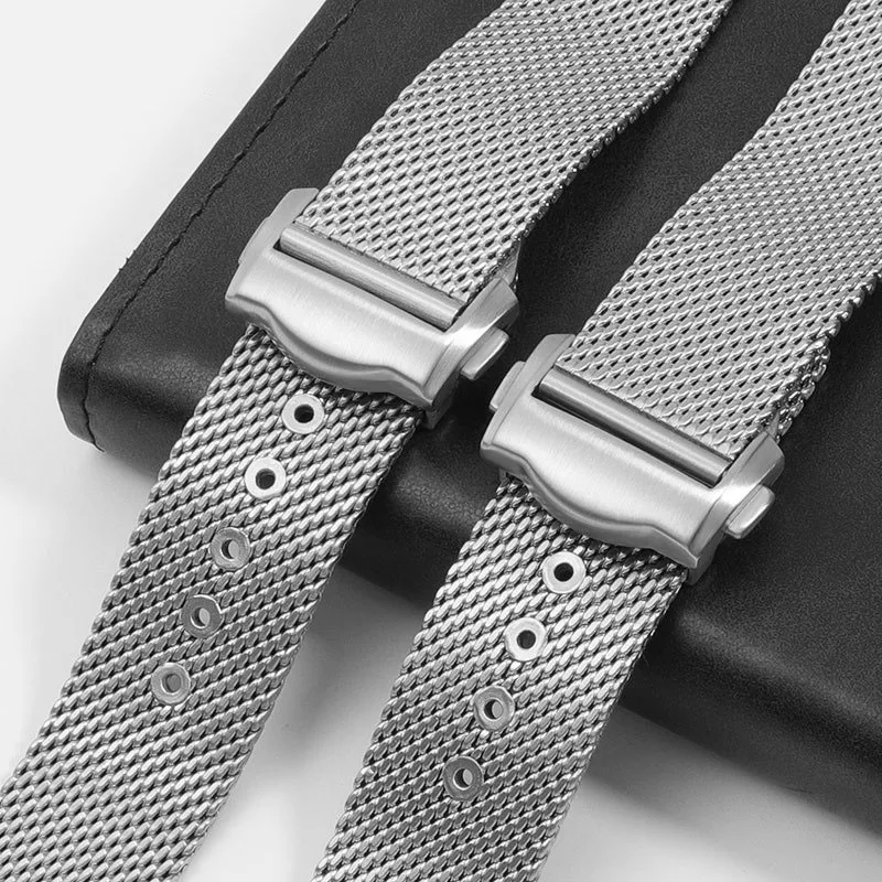 20mm Chain Watch Accessories Strap For Omega 007 Seamaster  Diver 300 Watch Band High Qualit Replace Milanese Stainless Bracelet