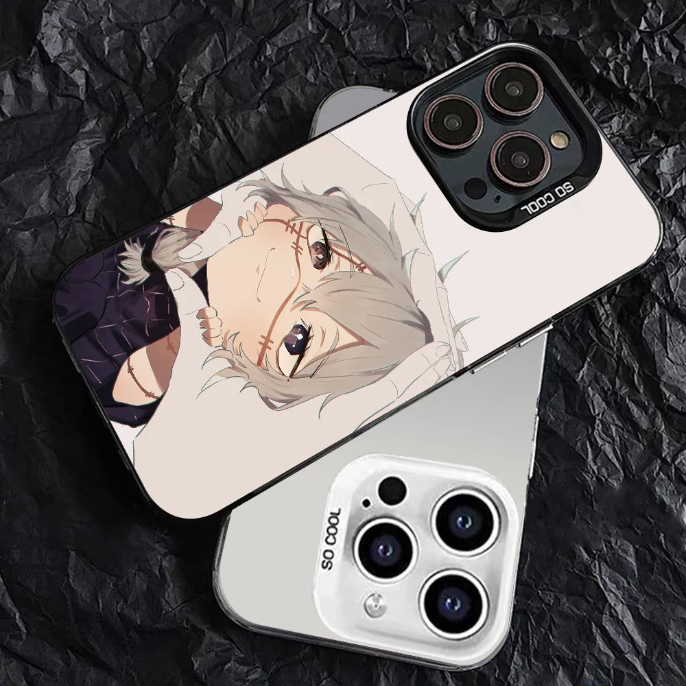 Anime Mahito Phone Case Phone Case IMD color silver shell For iPhone 16 15 14 13 12 11 Pro Max Plus