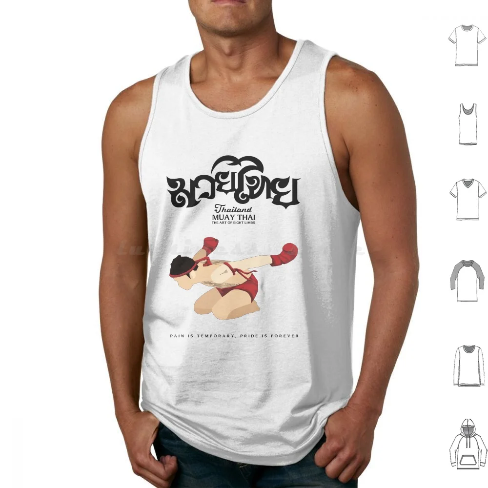 Muay Thai Pain Is Temporary Pride Is Forever Tank Tops Print Cotton Muay Thai Boxing Kickboxing Thailand Boxer Fighter