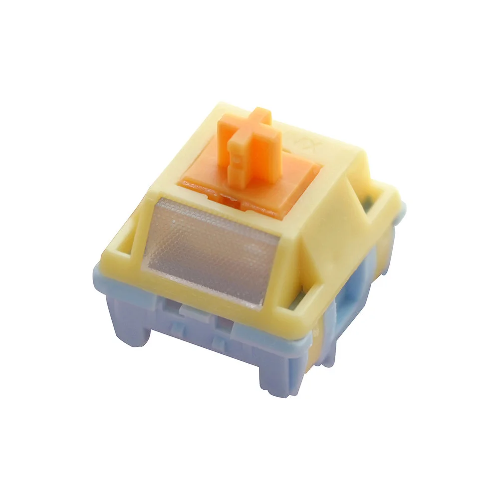 Interruptor Silencioso HMX LuLu Linear Mute de 5 Pinos Hot Swap com Haste POM para Teclado Mecânico MX, Interruptores Silenciosos com Luz RGB