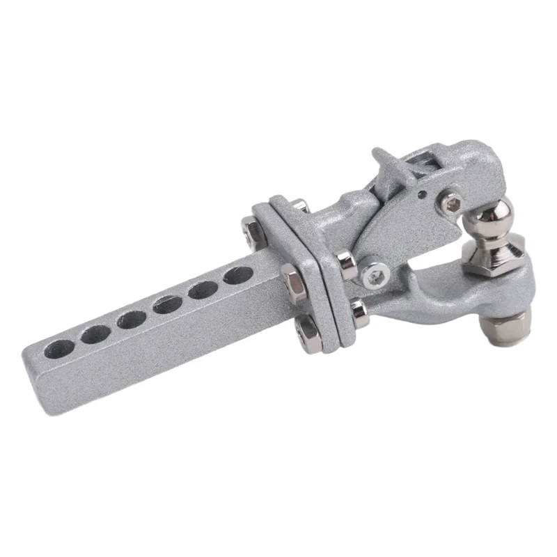 YSUN-Metallkupplungs-Anhängerhaken für 1:10 Scx10 90046 90047 Traxxas Trx4 Rc Crawler Car (Silber)