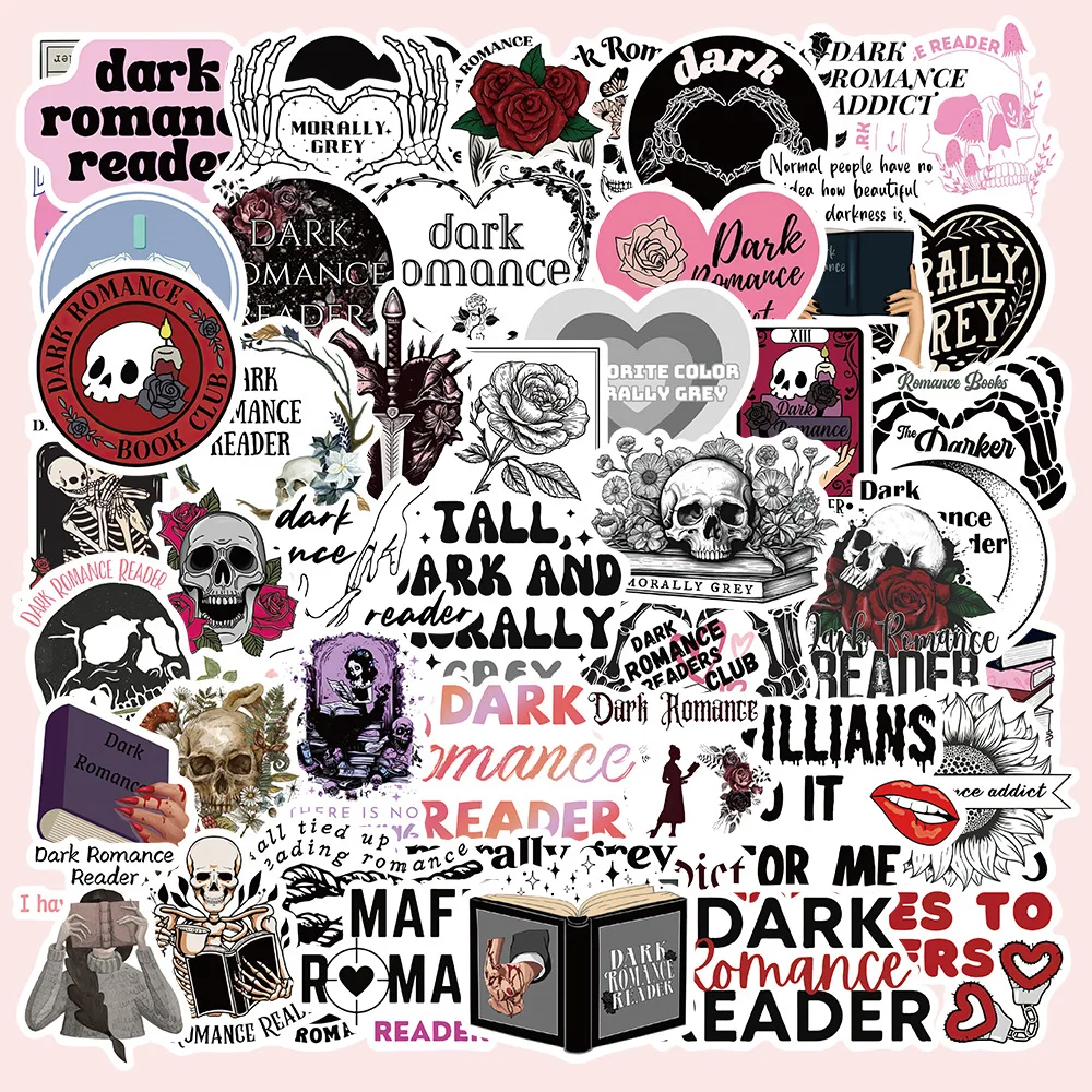 10/30/50Pcs cartoon Dark Romance Reader skull stickers Graffiti waterproof Decal Laptop Motorcycle Luggage Snowboard Fridge